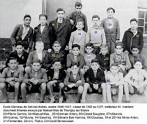 ECOLE MARCEAU GARCONS 1946 CEP M. HOMBERT
